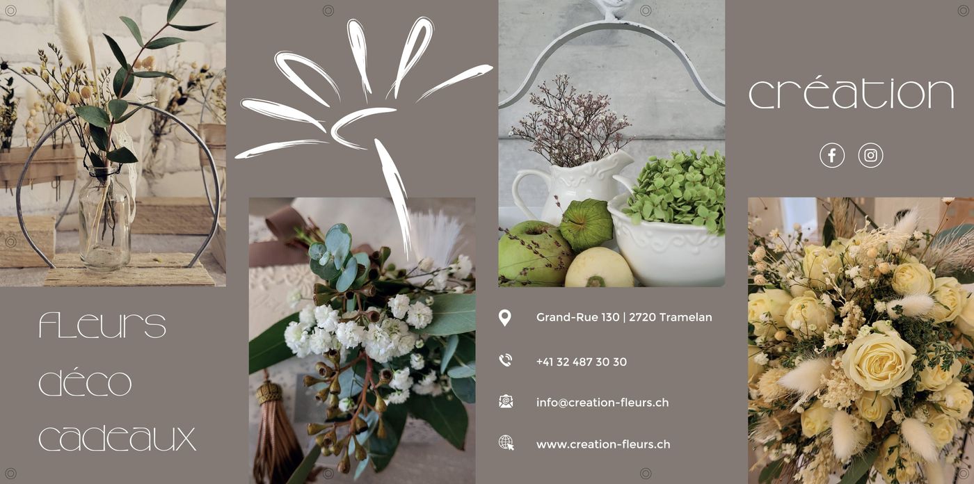 Bâche promotionnelle de Création Fleurs
