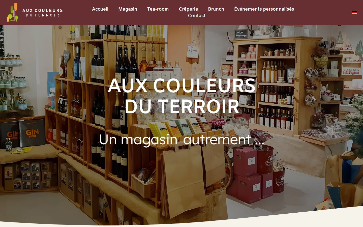 Accueil du site en français