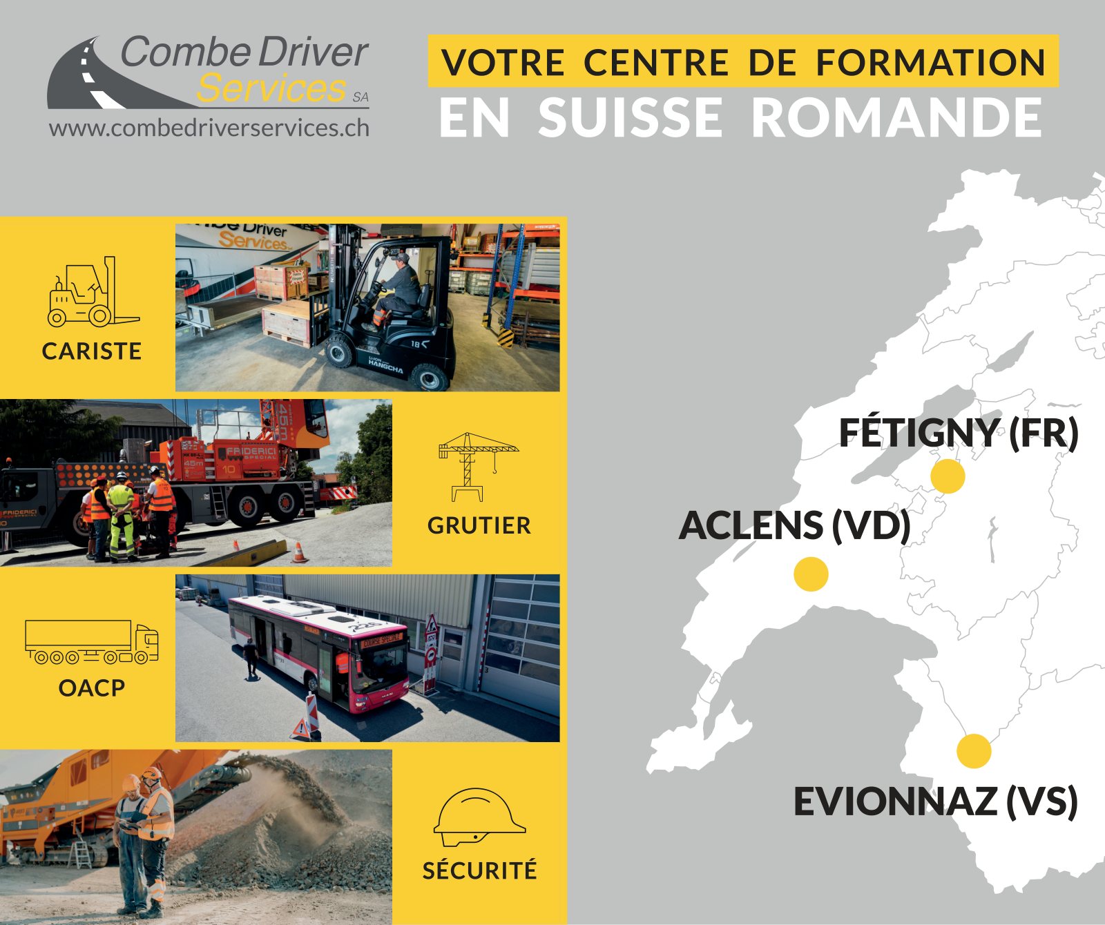 Fond de stand Combe Driver Services