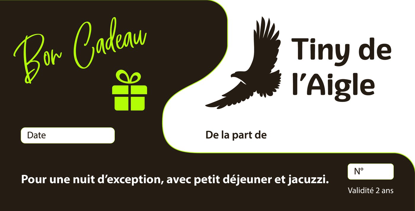Bon cadeau Tiny de l'Aigle avec jacuzzi