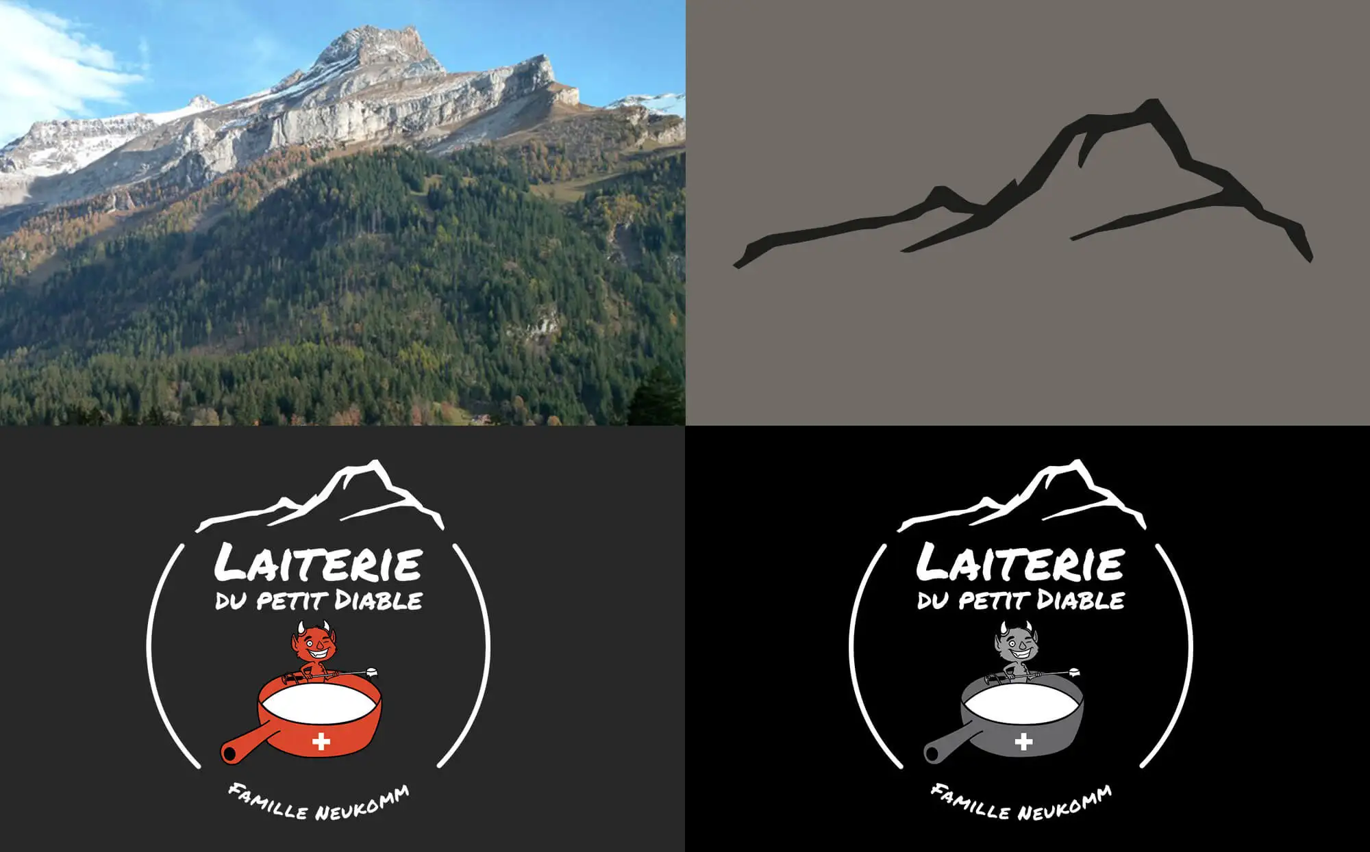 Logo Laiterie du Petit Diable profil montagne