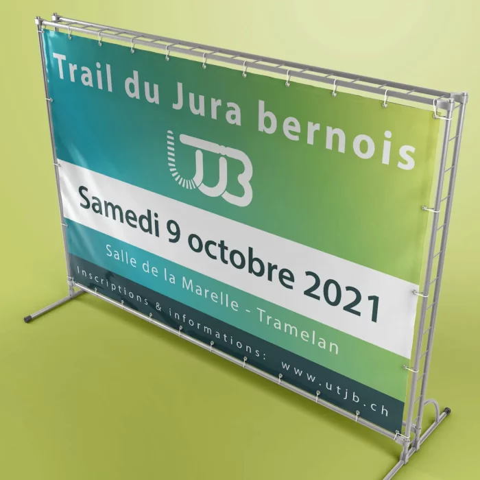 Trail du Jura bernois bâche promotionnelle