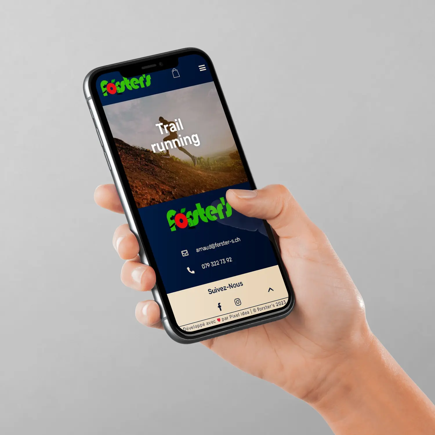 Web site mockup mobile