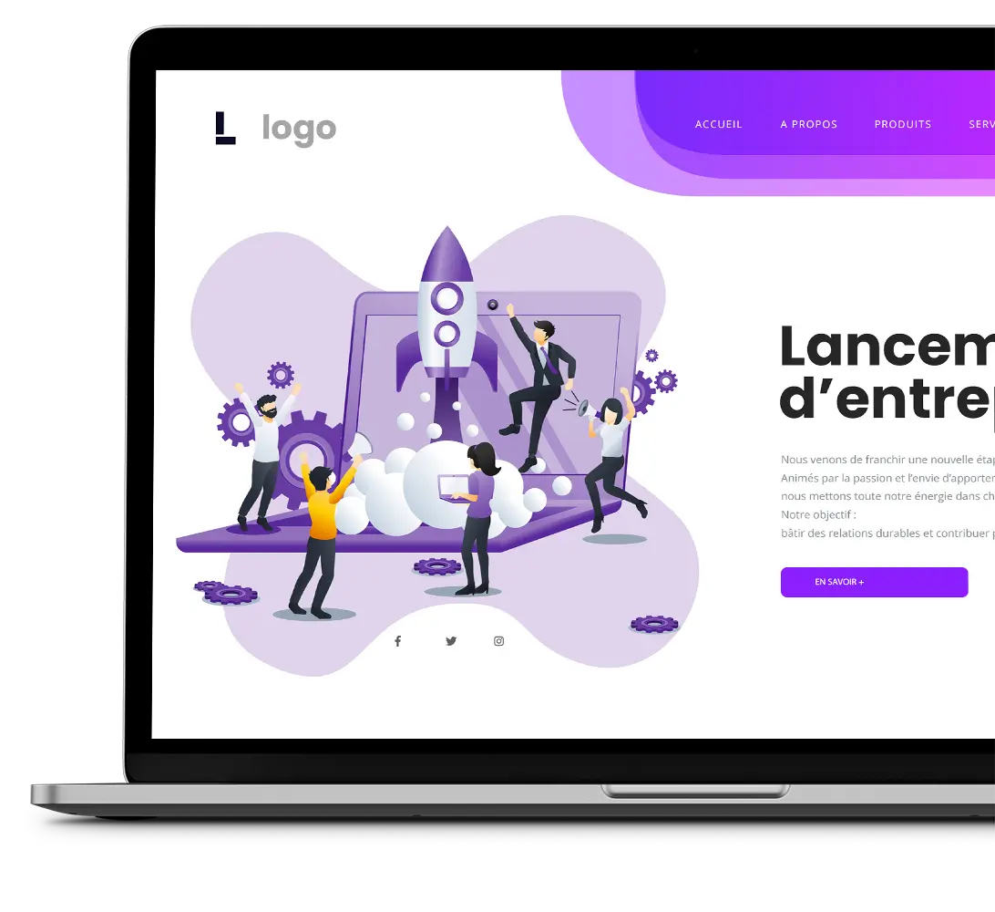 Laptop Front View Mockup